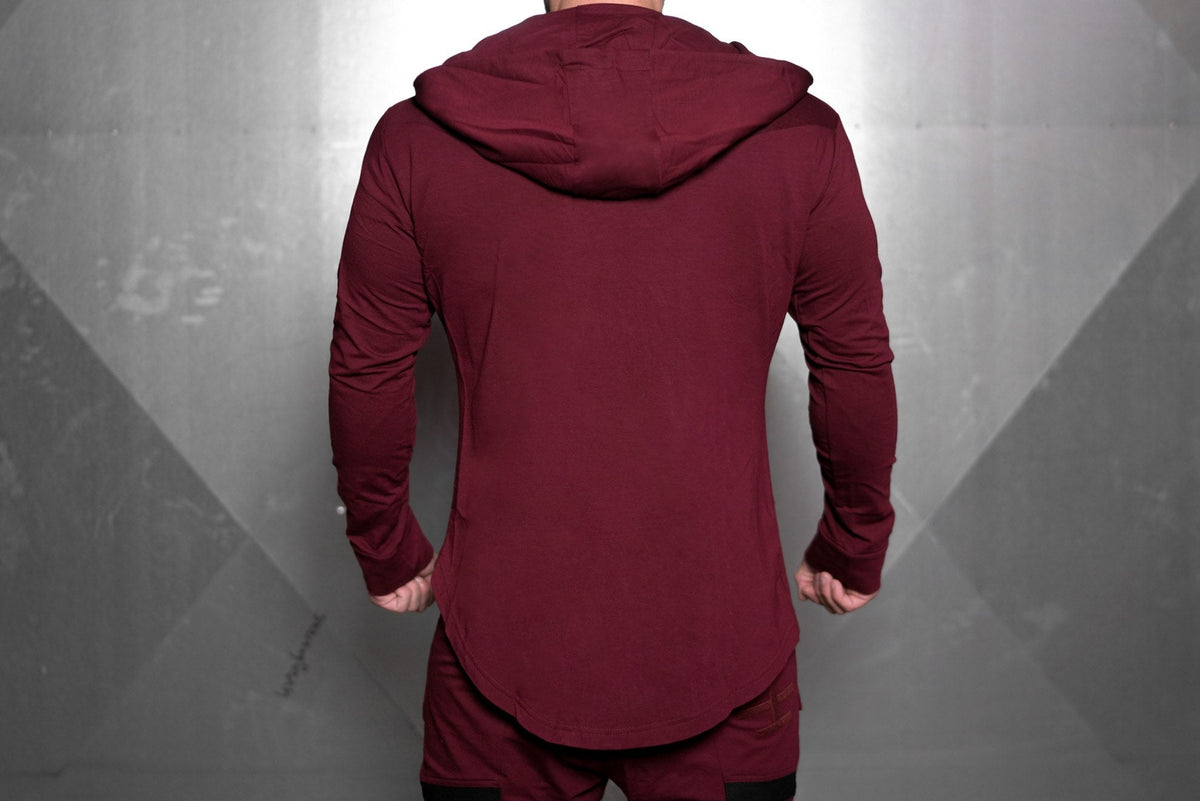 Elementum Asymmetric Vest – Bordeaux Red