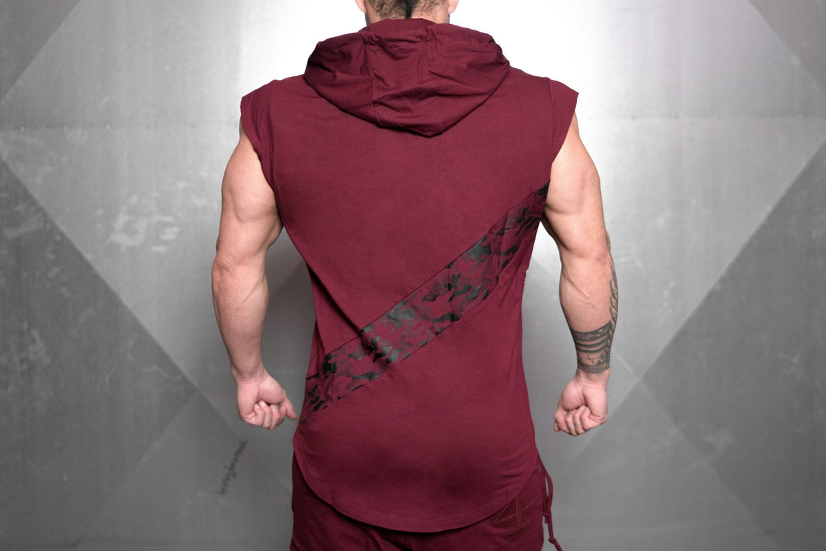 Elementum Sleeveless Vest – Bordeaux Red