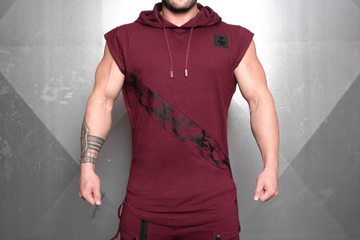 Elementum Sleeveless Vest – Bordeaux Red