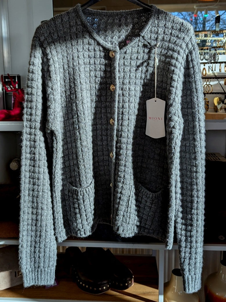 Chanel-Style Cardigan — Grey