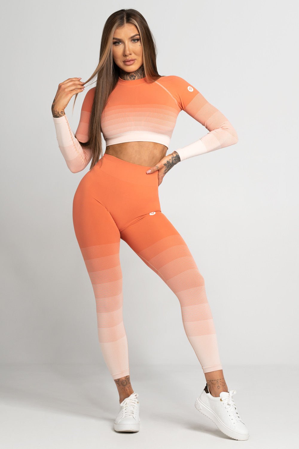 Seamless Leggings – Coral Ombre