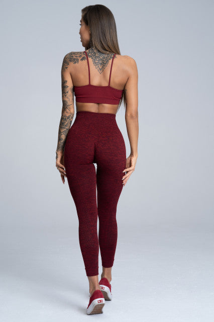 Seamless Leggings – Burgundy Melange
