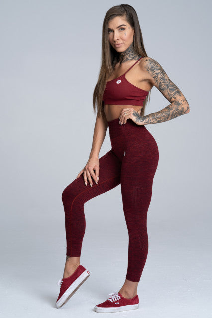 Seamless Leggings – Burgundy Melange