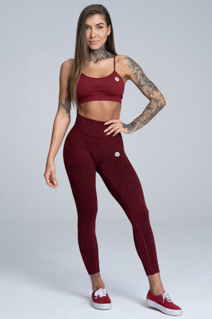 Seamless Leggings – Burgundy Melange