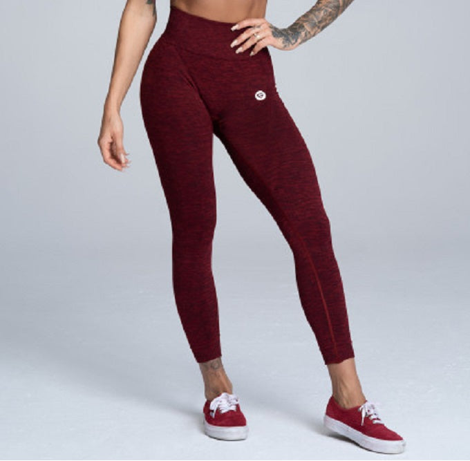 Seamless Leggings – Burgundy Melange