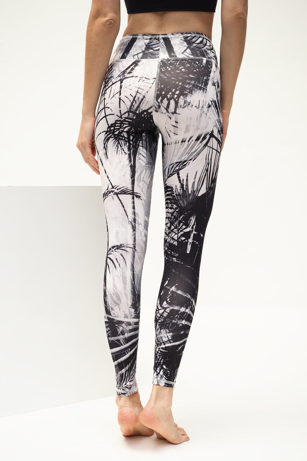 Yoga Leggings Ganga 7/8 - Caribbean Black White