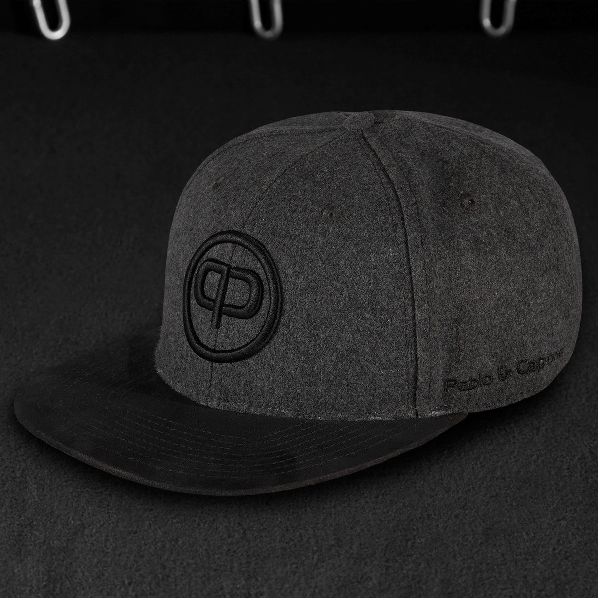 Snapback Cap - Stone & Black-Suede