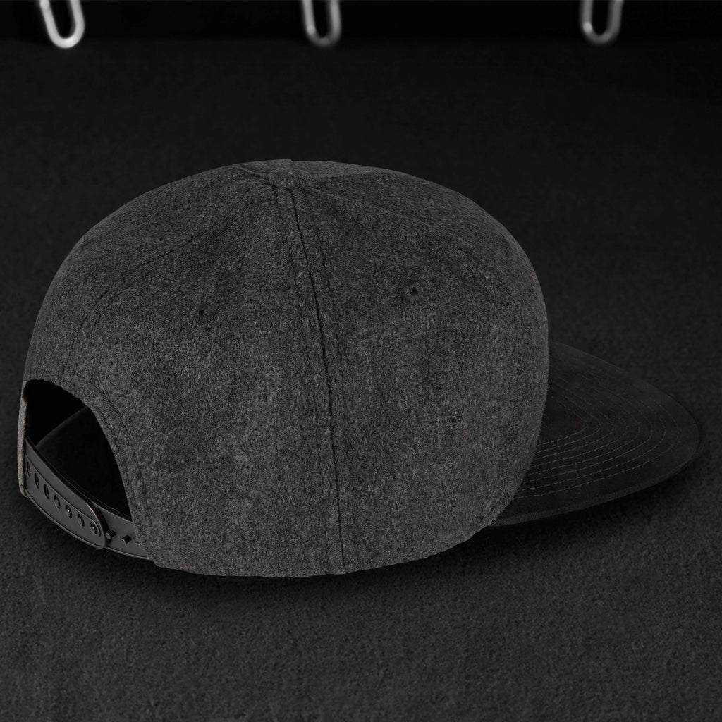 Snapback Cap - Stone & Black-Suede
