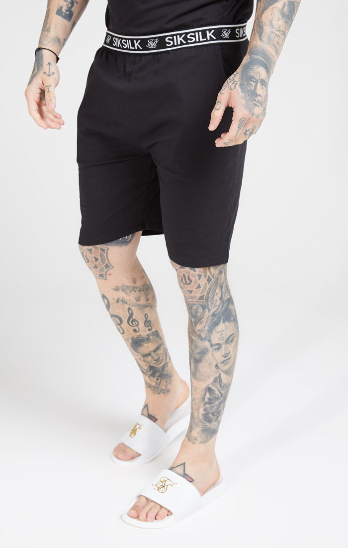 Loose Fit Jersey Shorts - Black