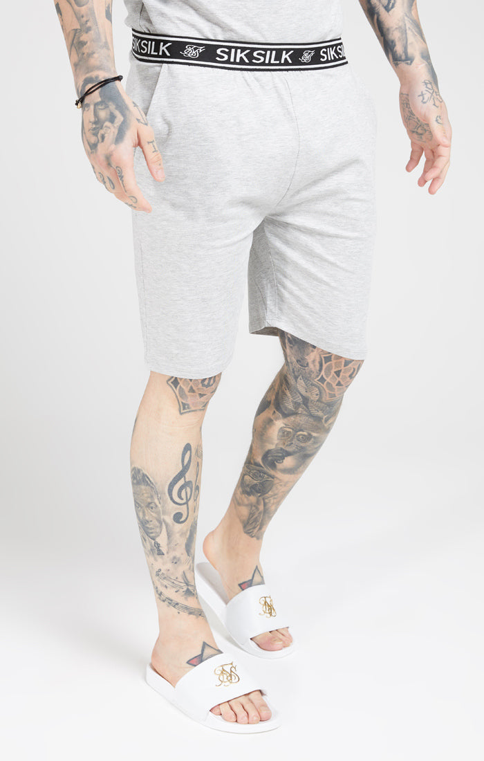 Loose Fit Jersey Shorts - Grey Marl