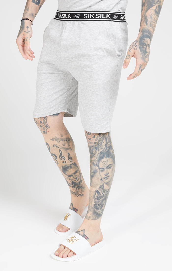 Loose Fit Jersey Shorts - Grey Marl