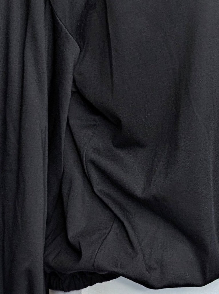 Cropped Viscose Sweatshirt — Black