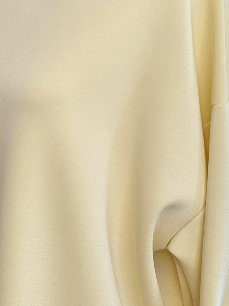 Cropped Viscose Sweatshirt — Butter Yellow