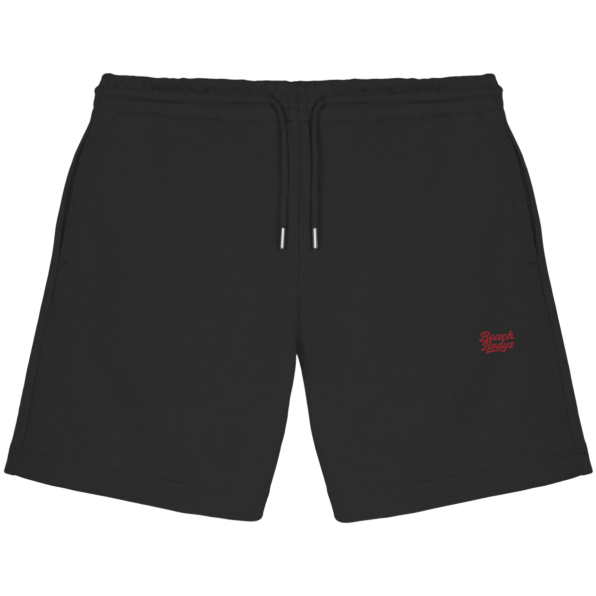 Power Sweatshorts 300 g/m² – rote Stickerei