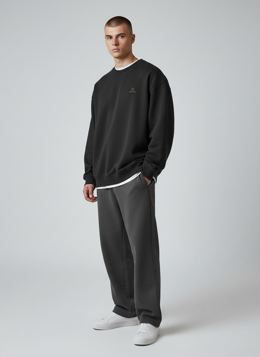 Silence Oversize Sweatshirt 350 g/m² – Bio-Baumwolle, goldene Stickerei