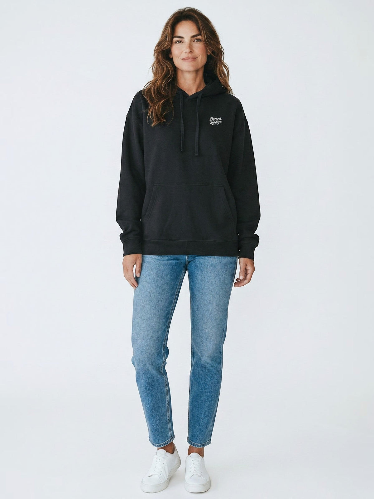 Signature Oversize Hoodie 350 g/m² – Bio-Baumwolle, weiße Stickerei
