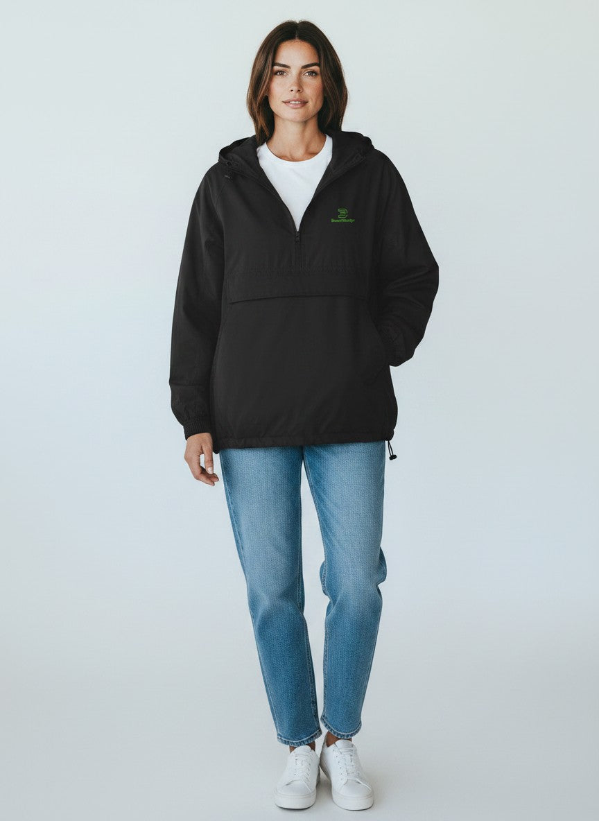 Core Windbreaker – grüne Stickerei