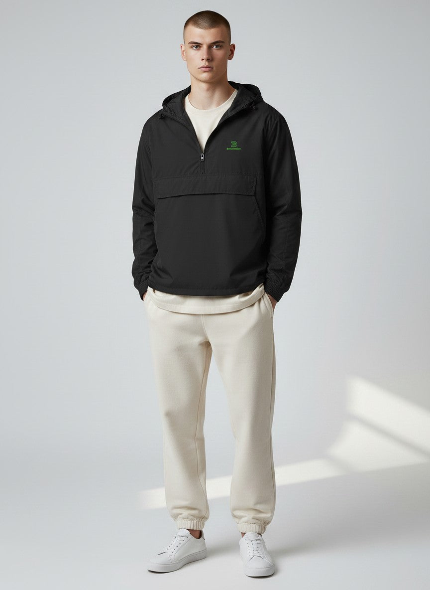 Core Windbreaker – grüne Stickerei