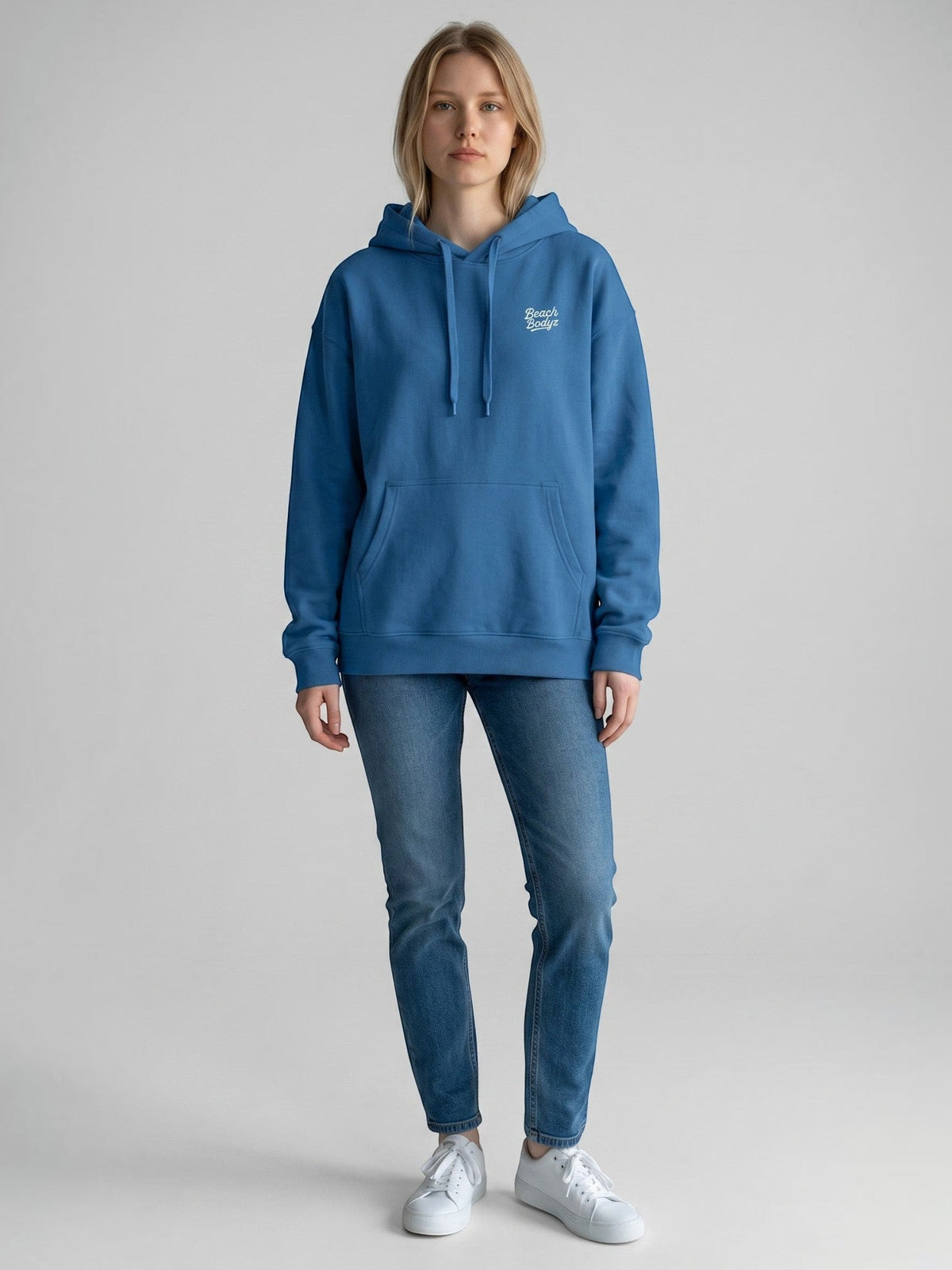 Signature Oversize Hoodie 350 g/m² – Bio-Baumwolle, weiße Stickerei