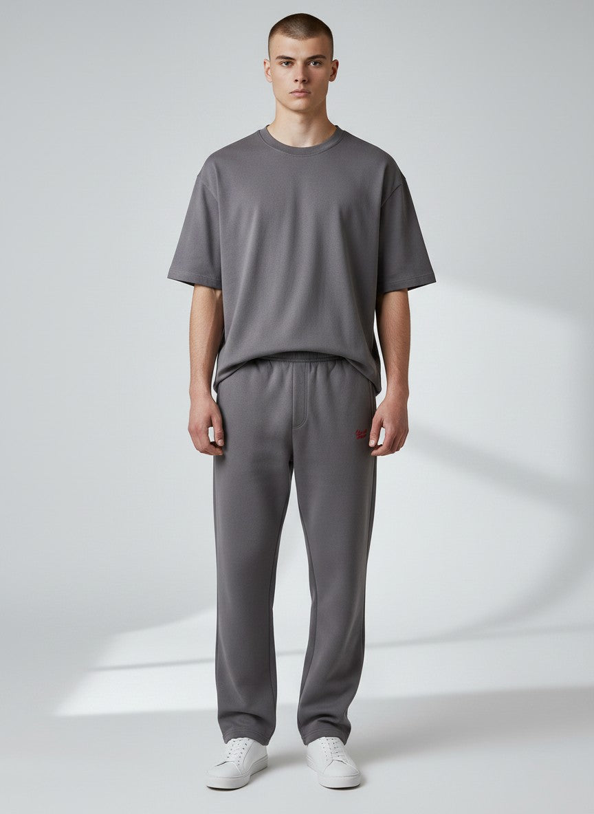 Power Jogginghose – rote Stickerei