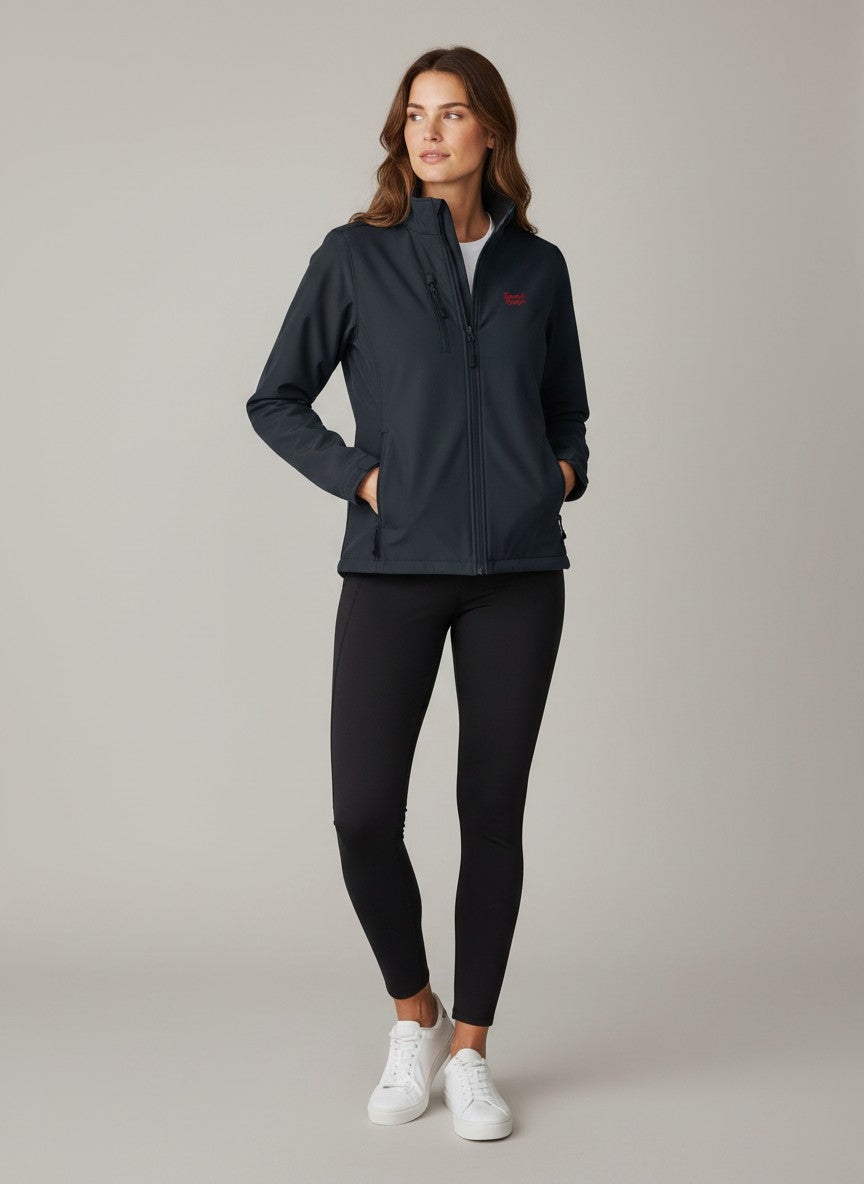 Power Softshell Jacke – rote Stickerei