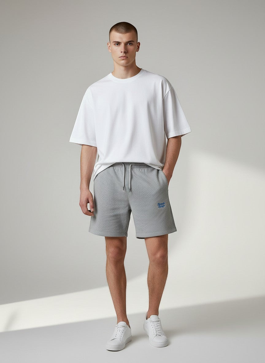 Motion Sweatshorts 300 g/m² – blaue Stickerei