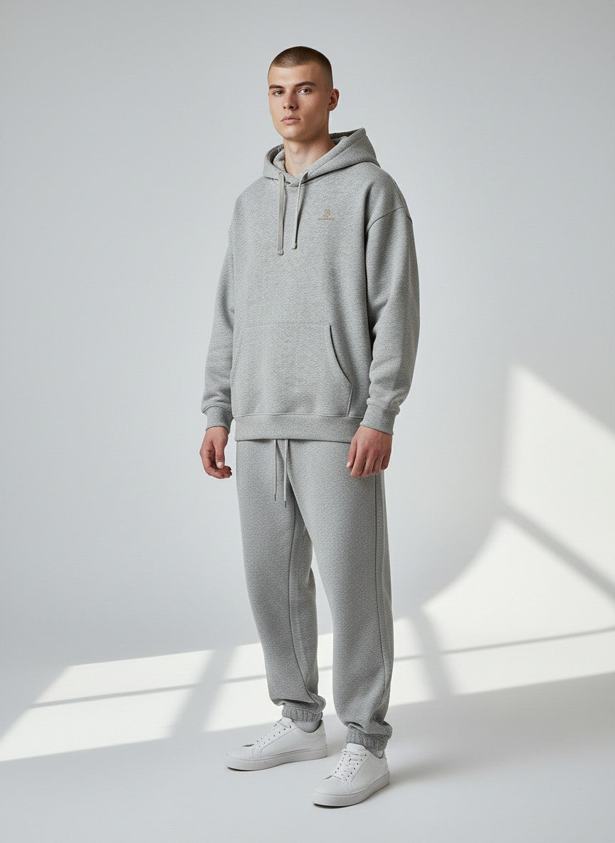 Silence Oversize Hoodie 350 g/m² – Bio-Baumwolle, goldene Stickerei