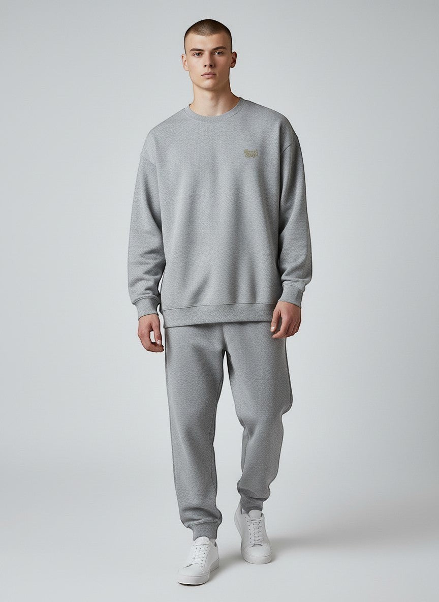 Authentic Oversize Sweatshirt 350 g/m² – Bio-Baumwolle, goldene Stickerei