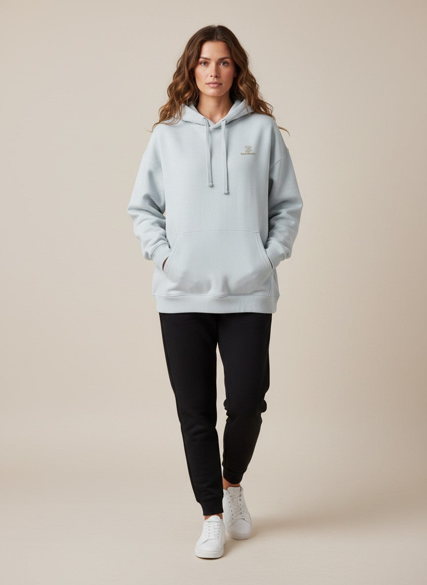 Silence Oversize Hoodie 350 g/m² – Bio-Baumwolle, goldene Stickerei
