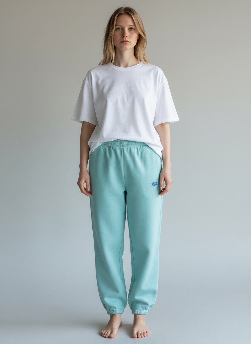 Motion Fluffy Jogginghose – blaue Stickerei