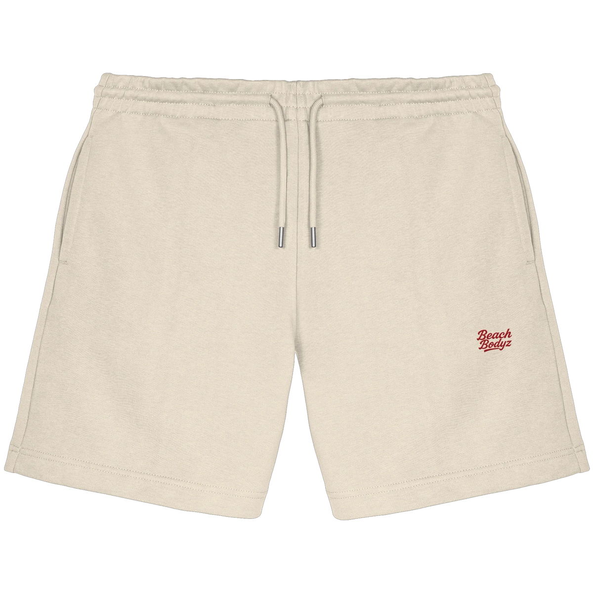 Power Sweatshorts 300 g/m² – rote Stickerei