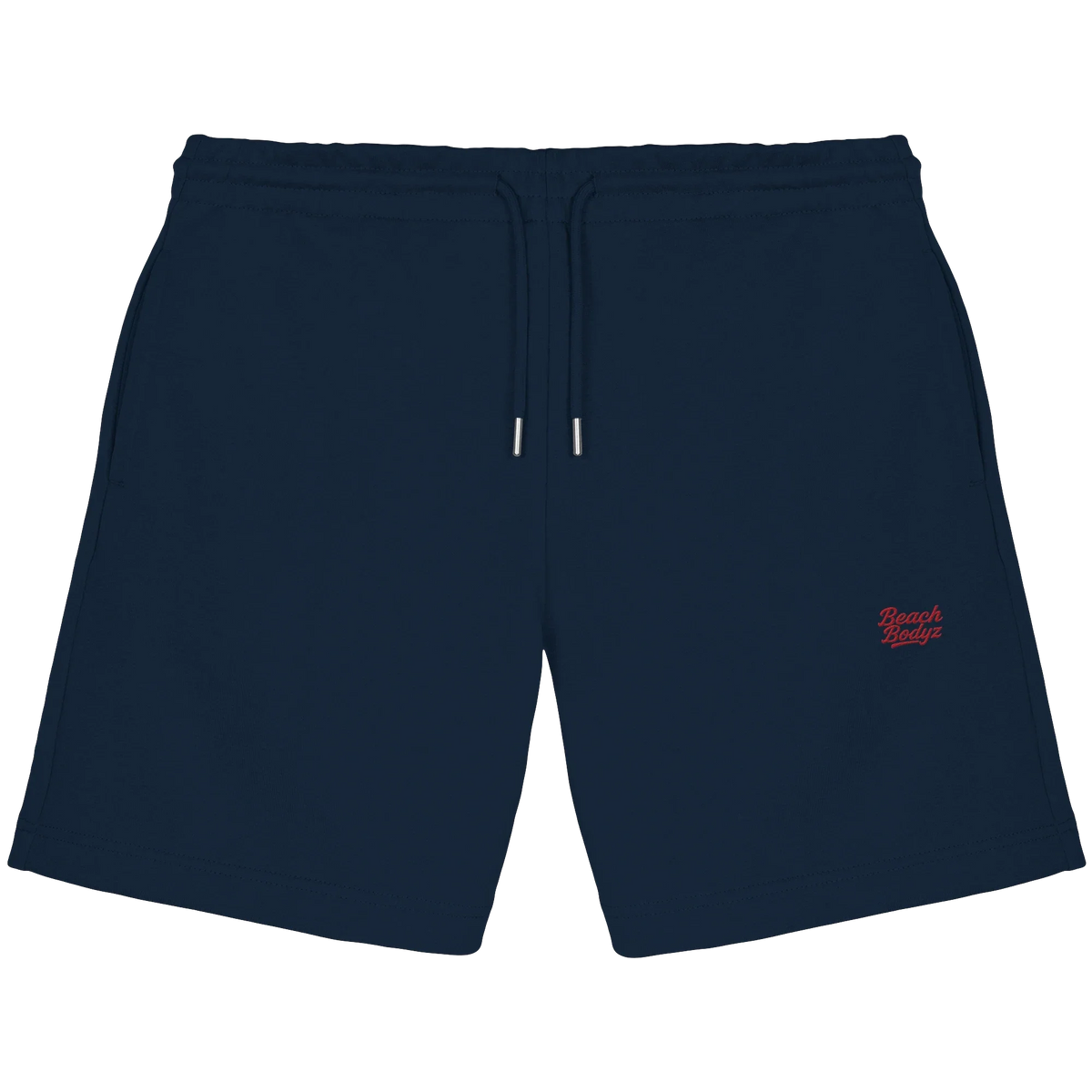 Power Sweatshorts 300 g/m² – rote Stickerei