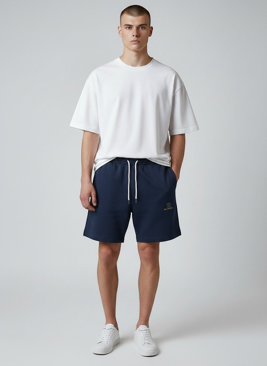 Silence Sweatshorts 300 g/m² – goldene Stickerei