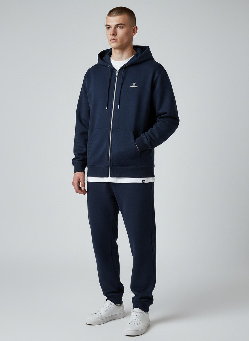 Silence Zip Hoodie 350 g/m² – Bio-Baumwolle, goldene Stickerei