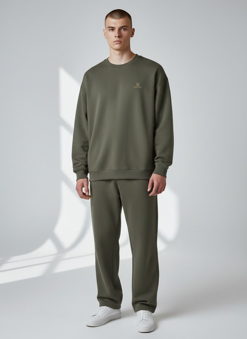 Silence Oversize Sweatshirt 350 g/m² – Bio-Baumwolle, goldene Stickerei