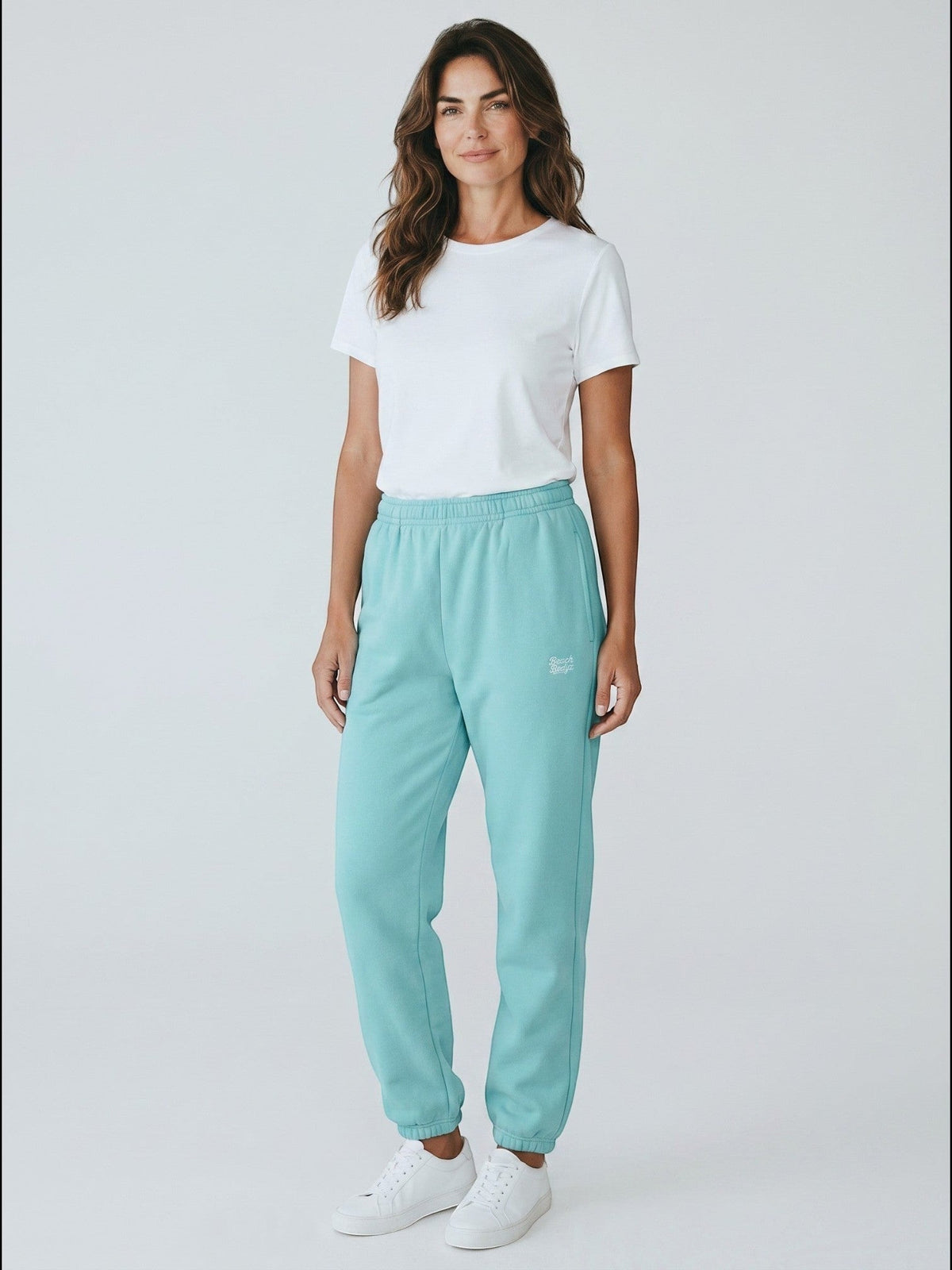Signature Fluffy Jogginghose – weiße Stickerei