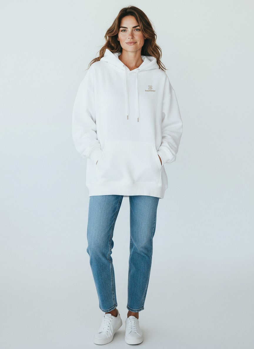 Silence Oversize Hoodie 350 g/m² – Bio-Baumwolle, goldene Stickerei