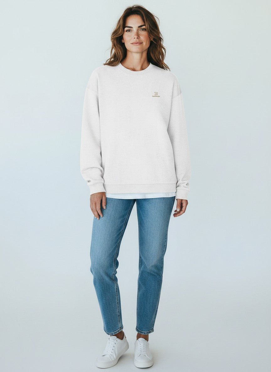 Silence Oversize Sweatshirt 350 g/m² – Bio-Baumwolle, goldene Stickerei