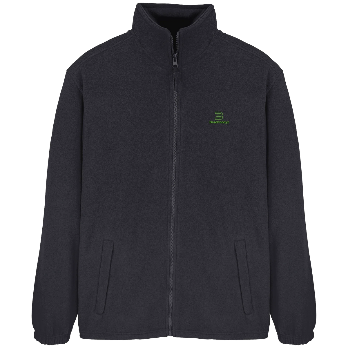 Core Fleecejacke – grüne Stickerei