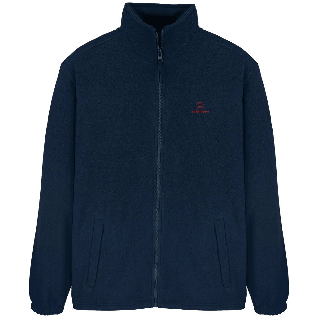 Essential Fleecejacke – rote Stickerei