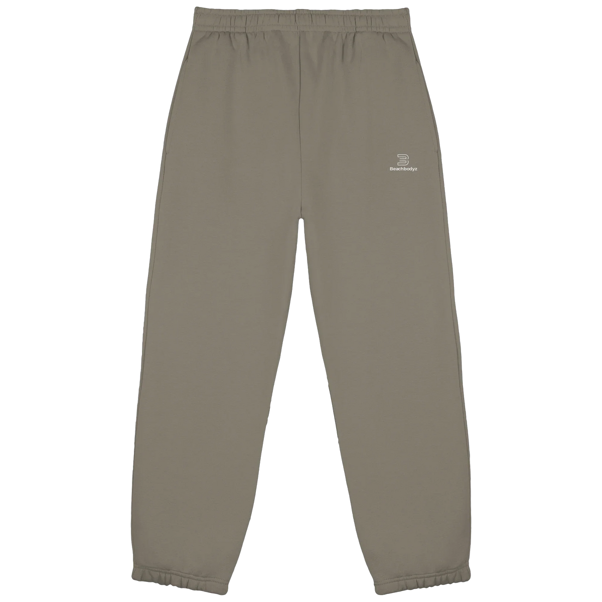 Identity Fluffy Jogginghose – weiße Stickerei