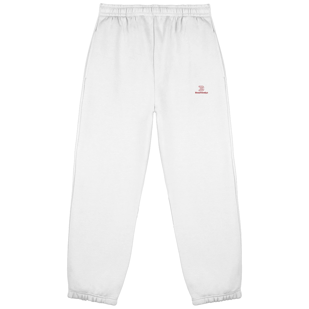 Essential Fluffy Jogginghose – rote Stickerei