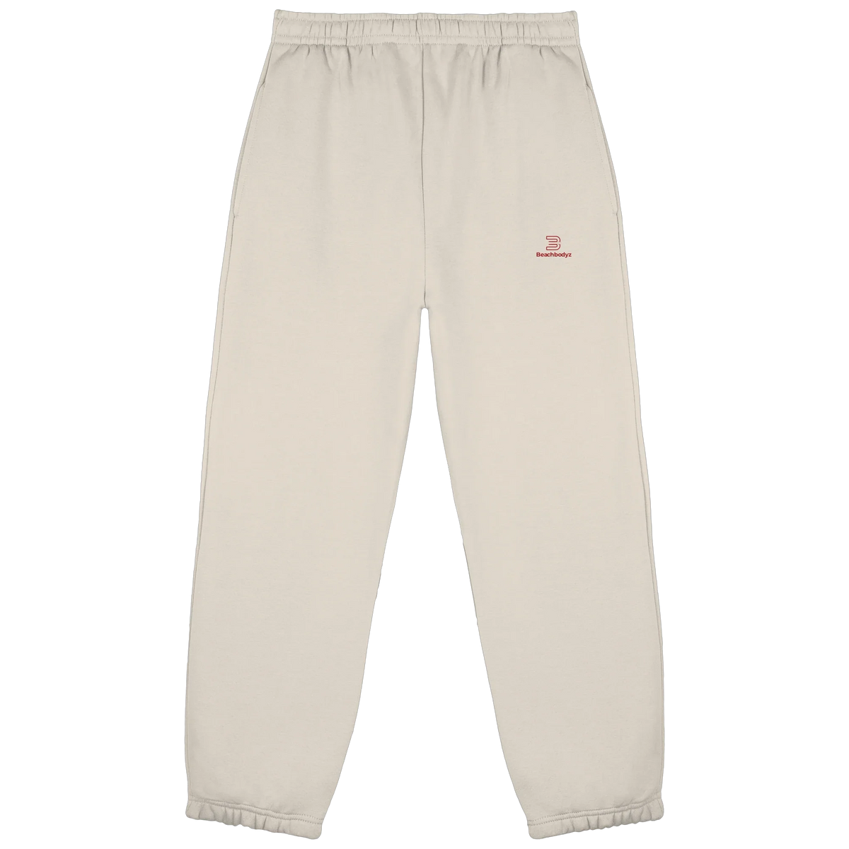 Essential Fluffy Jogginghose – rote Stickerei