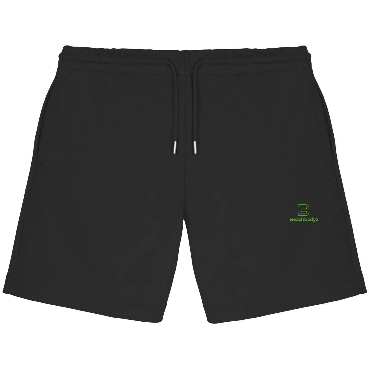 Core Sweatshorts 300 g/m² – grüne Stickerei