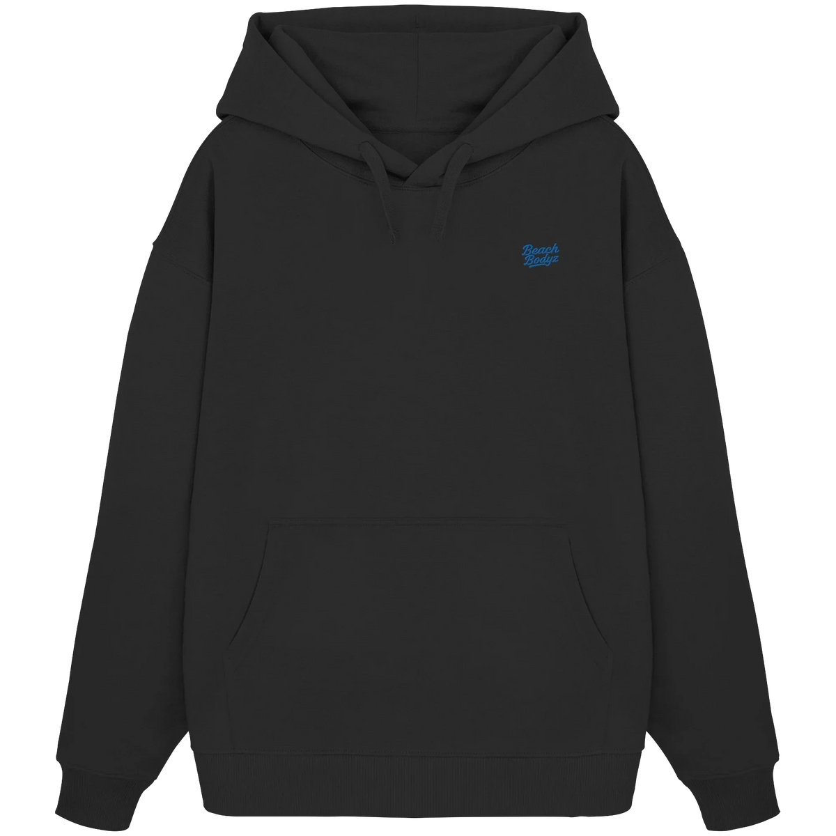Motion Oversize Hoodie 350 g/m² – Bio-Baumwolle, blaue Stickerei