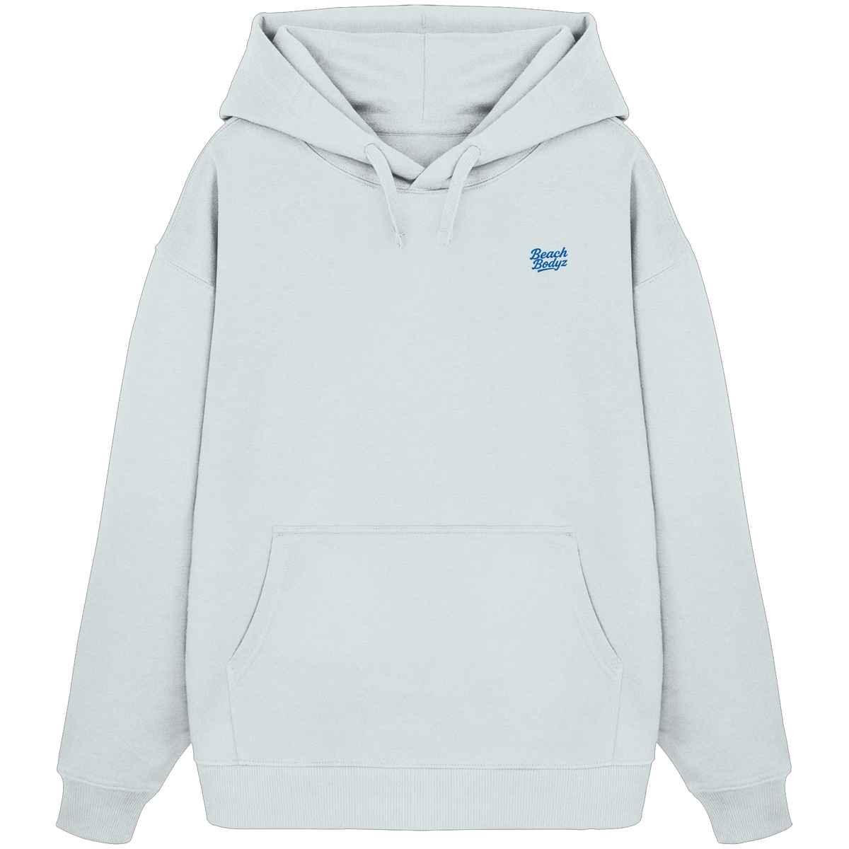 Motion Oversize Hoodie 350 g/m² – Bio-Baumwolle, blaue Stickerei