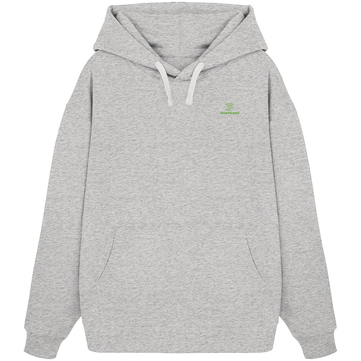 Core Oversize Hoodie 350 g/m² – Bio-Baumwolle, grüne Stickerei