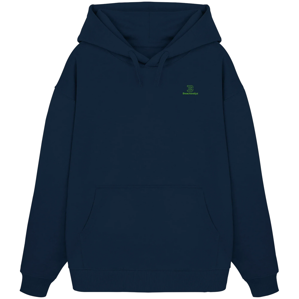 Core Oversize Hoodie 350 g/m² – Bio-Baumwolle, grüne Stickerei
