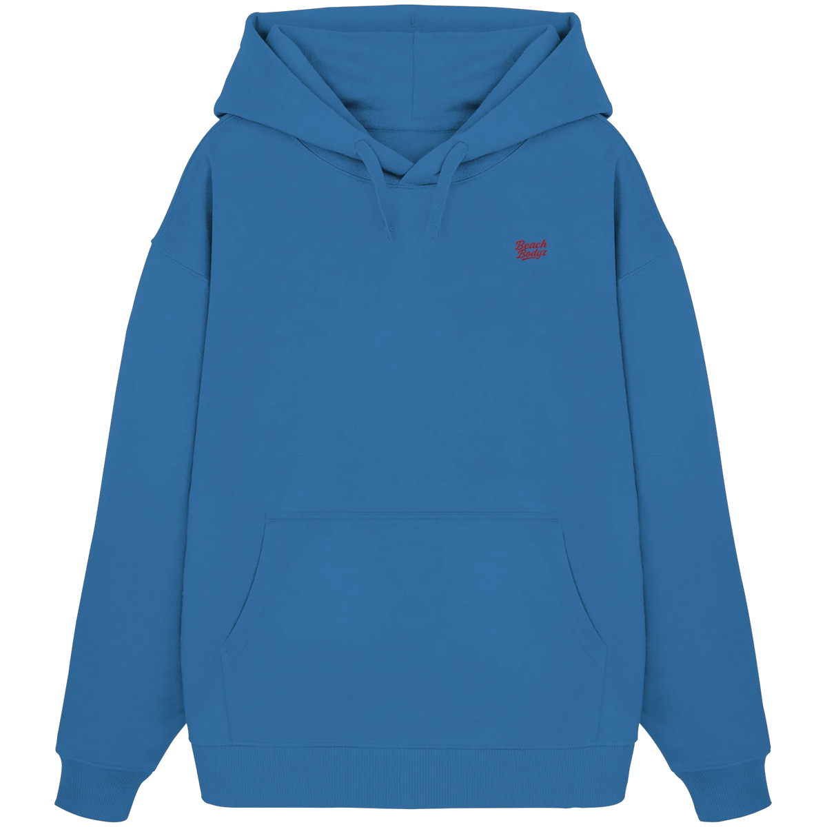 Power Oversize Hoodie 350 g/m² – Bio-Baumwolle, rote Stickerei
