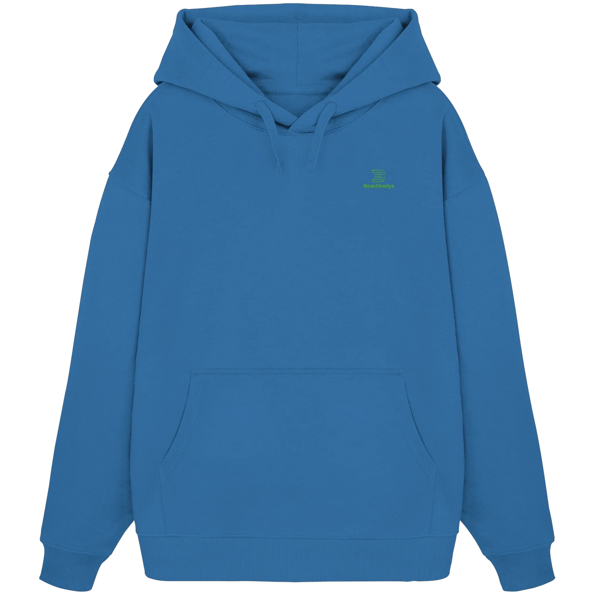 Core Oversize Hoodie 350 g/m² – Bio-Baumwolle, grüne Stickerei